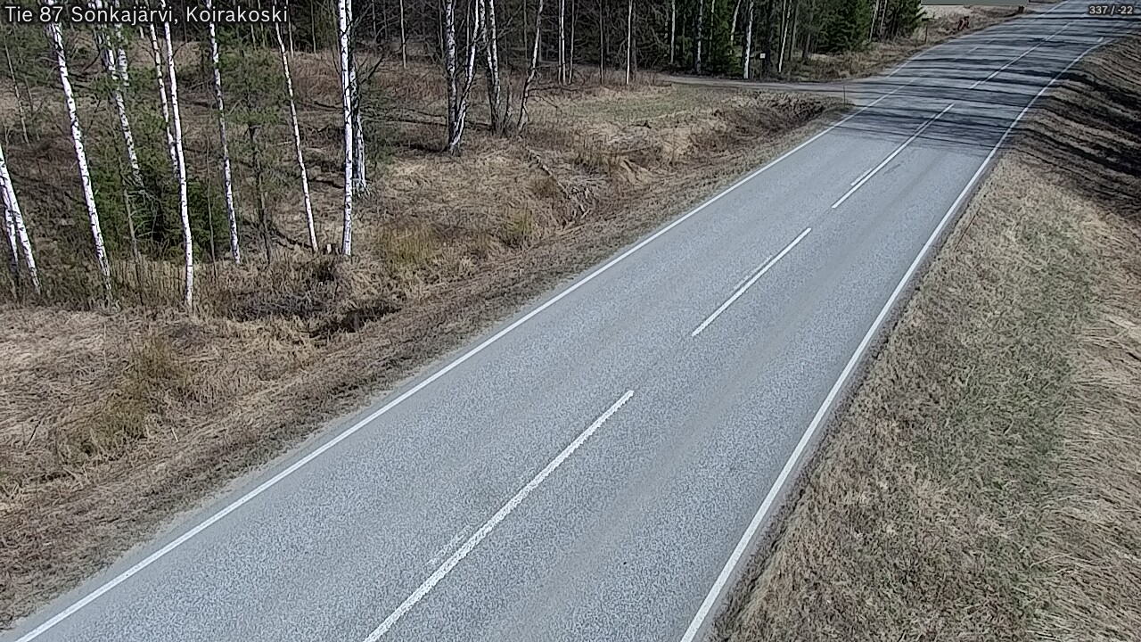Weather Camera Image Road 87 Sonkajärvi, Koirakoski, Sonkajärvi, Pohjois-Savo