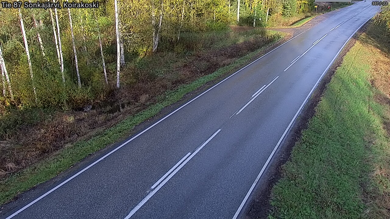 Weather Camera Image Väg 87 Sonkajärvi, Koirakosk, Sonkajärvi, Pohjois-Savo