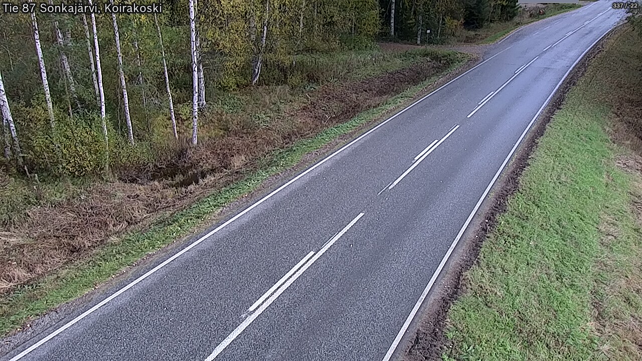 Weather Camera Image Väg 87 Sonkajärvi, Koirakosk, Sonkajärvi, Pohjois-Savo