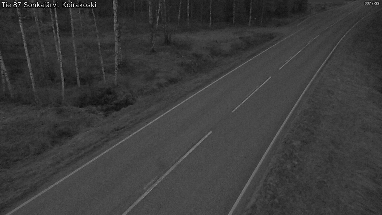 Weather Camera Image Road 87 Sonkajärvi, Koirakoski, Sonkajärvi, Pohjois-Savo