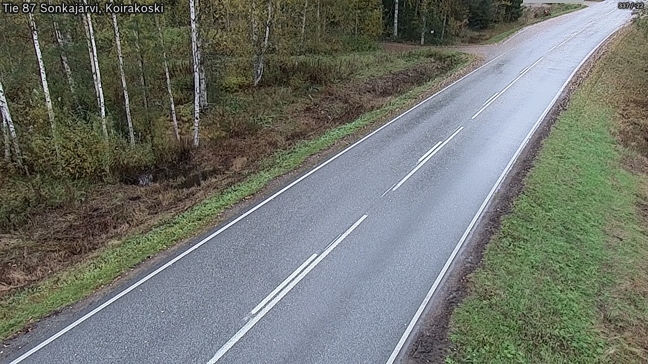 Weather Camera Image Väg 87 Sonkajärvi, Koirakosk, Sonkajärvi, Pohjois-Savo