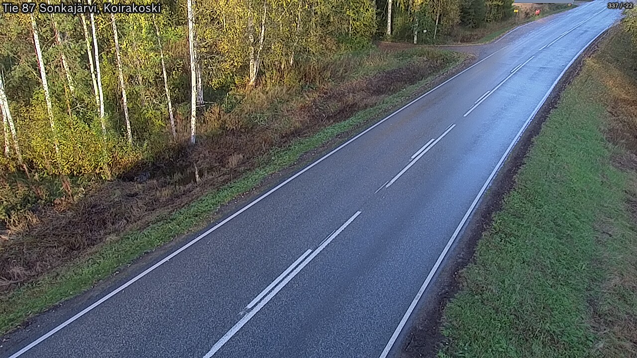Weather Camera Image Väg 87 Sonkajärvi, Koirakosk, Sonkajärvi, Pohjois-Savo