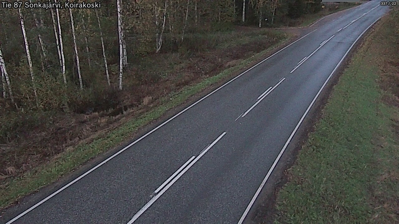 Weather Camera Image Väg 87 Sonkajärvi, Koirakosk, Sonkajärvi, Pohjois-Savo