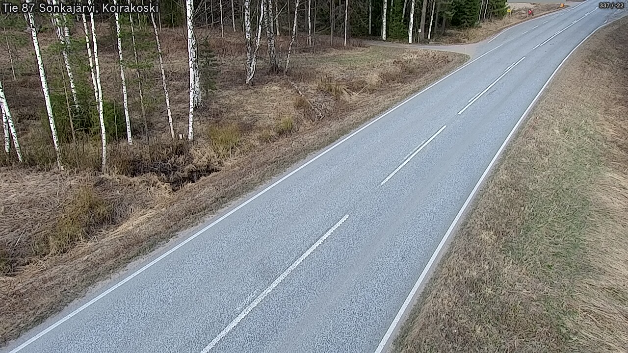 Weather Camera Image Road 87 Sonkajärvi, Koirakoski, Sonkajärvi, Pohjois-Savo