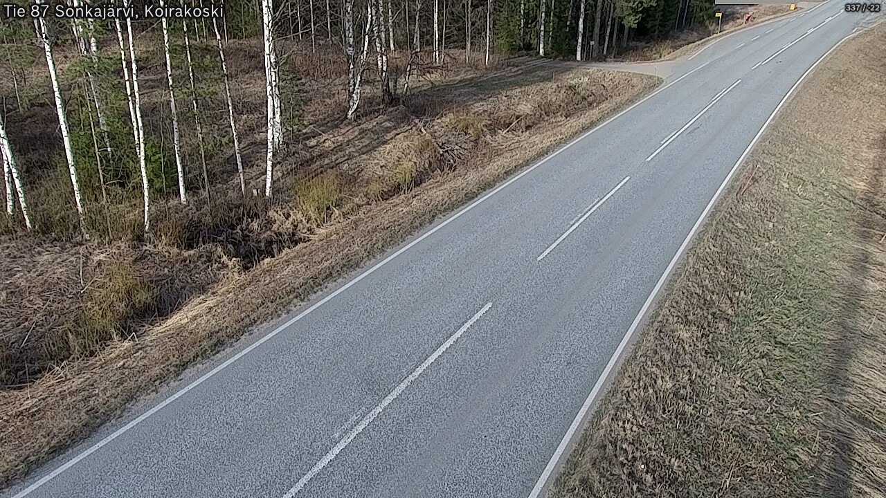Weather Camera Image Road 87 Sonkajärvi, Koirakoski, Sonkajärvi, Pohjois-Savo