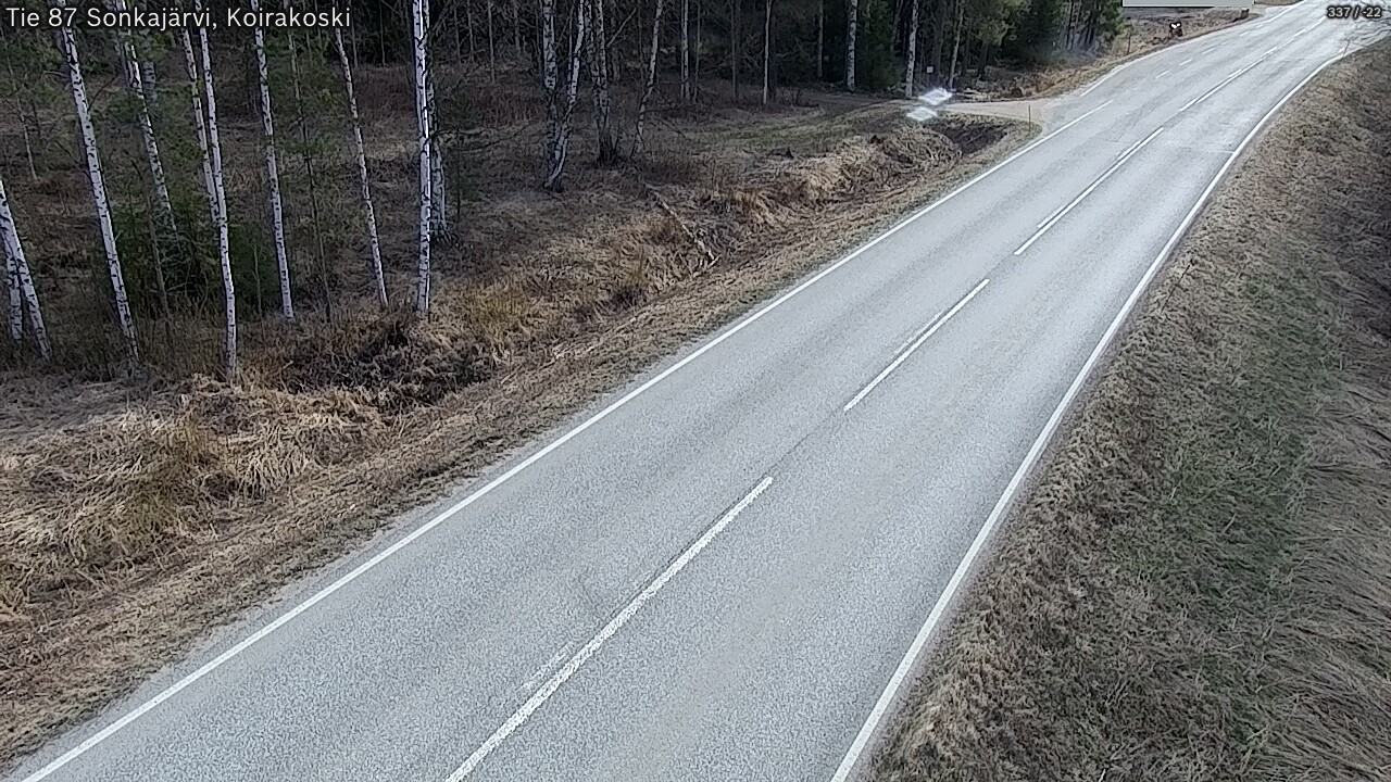 Weather Camera Image Road 87 Sonkajärvi, Koirakoski, Sonkajärvi, Pohjois-Savo