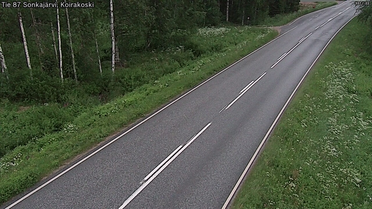 Weather Camera Image Road 87 Sonkajärvi, Koirakoski, Sonkajärvi, Pohjois-Savo