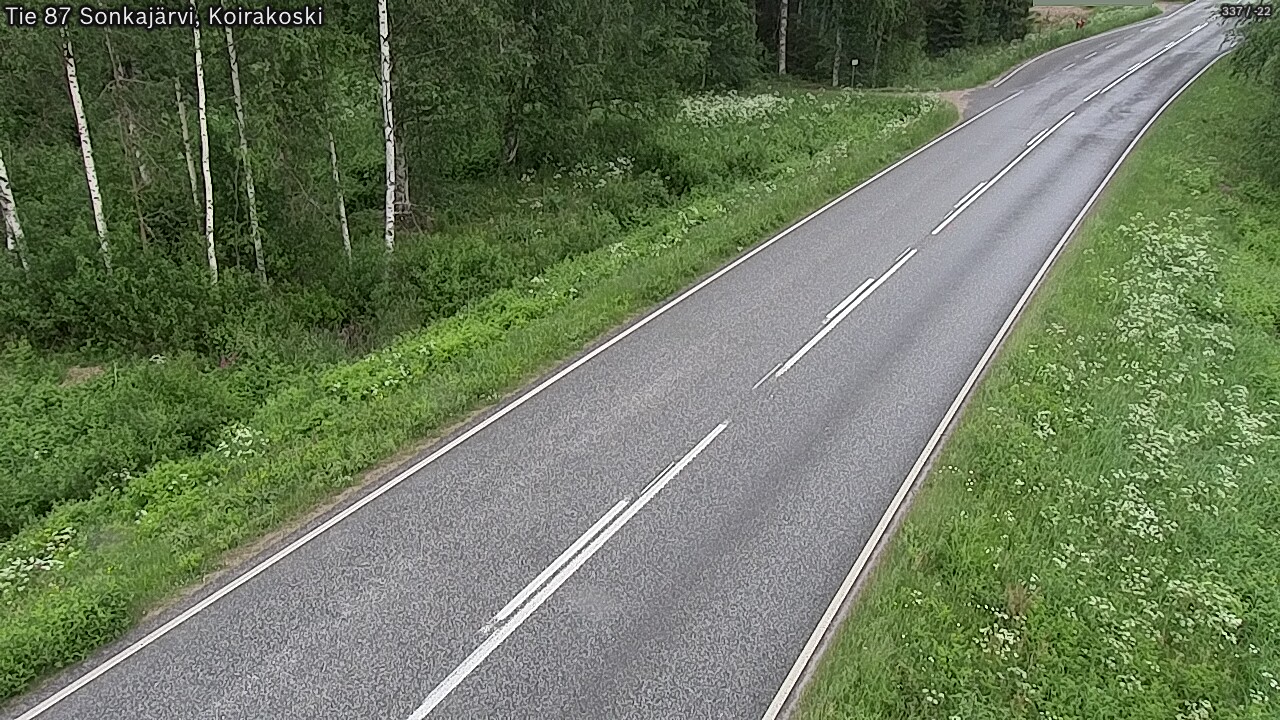 Weather Camera Image Road 87 Sonkajärvi, Koirakoski, Sonkajärvi, Pohjois-Savo