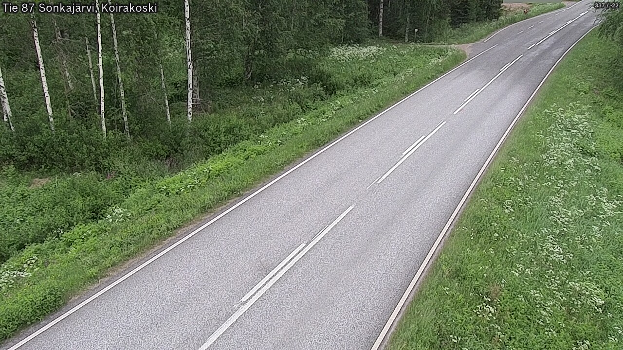 Weather Camera Image Road 87 Sonkajärvi, Koirakoski, Sonkajärvi, Pohjois-Savo
