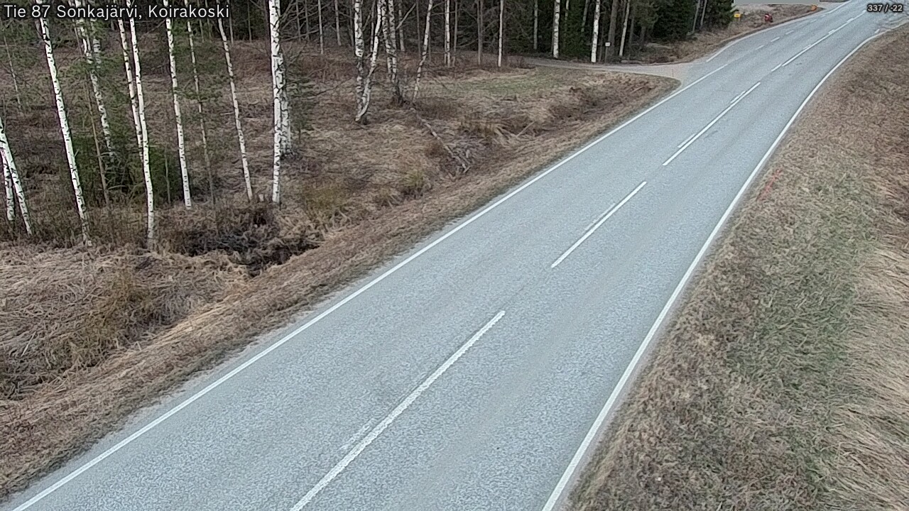 Weather Camera Image Road 87 Sonkajärvi, Koirakoski, Sonkajärvi, Pohjois-Savo
