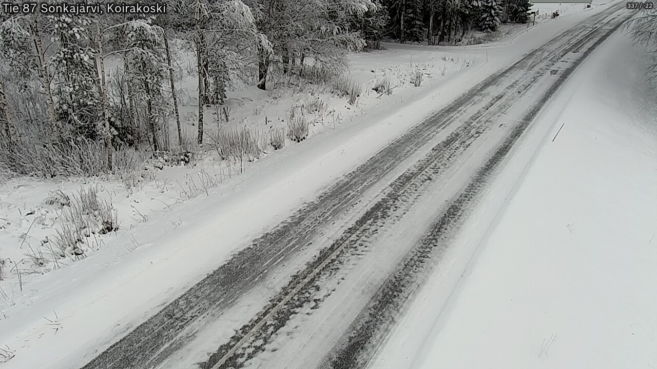 Weather Camera Image Väg 87 Sonkajärvi, Koirakosk, Sonkajärvi, Pohjois-Savo