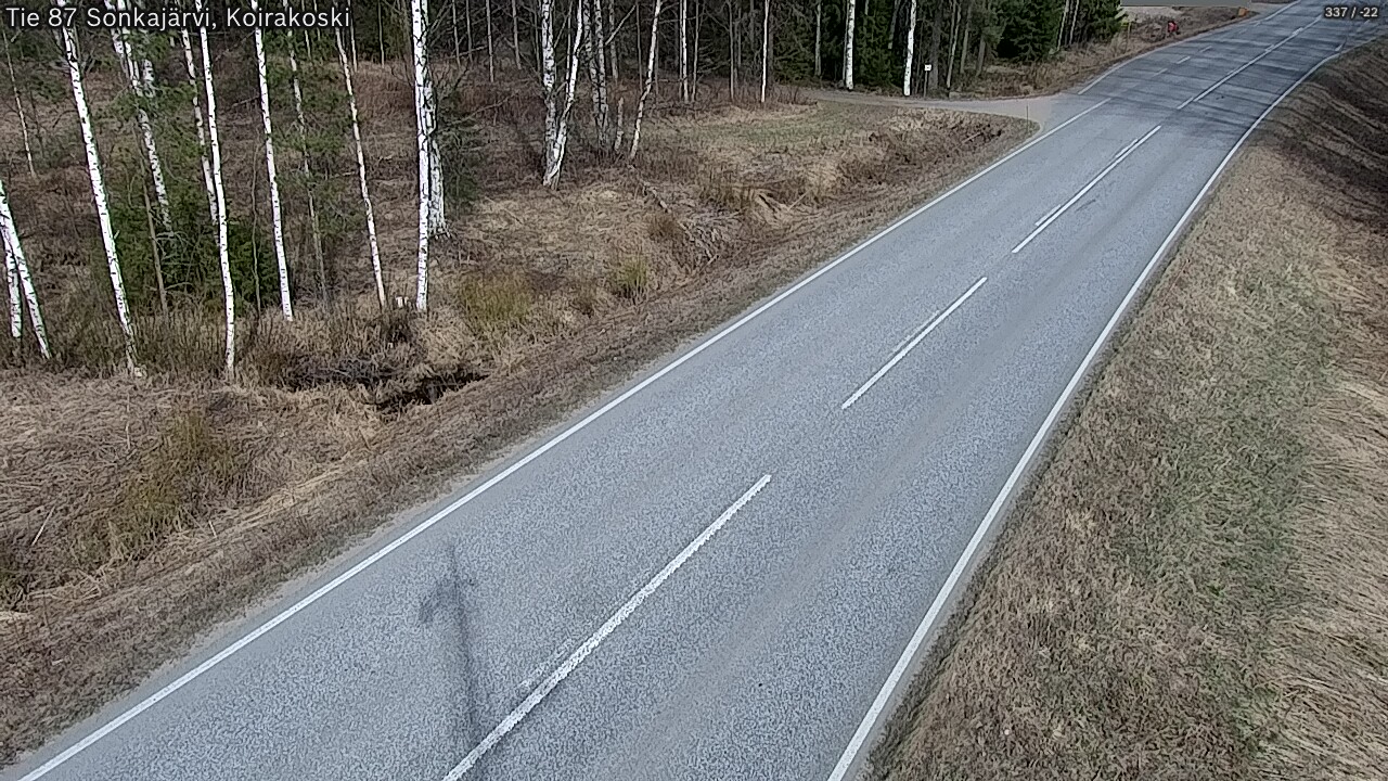 Weather Camera Image Road 87 Sonkajärvi, Koirakoski, Sonkajärvi, Pohjois-Savo