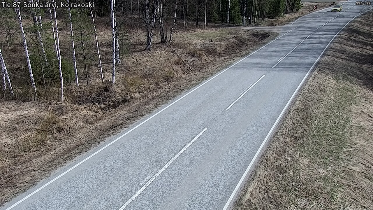Weather Camera Image Road 87 Sonkajärvi, Koirakoski, Sonkajärvi, Pohjois-Savo