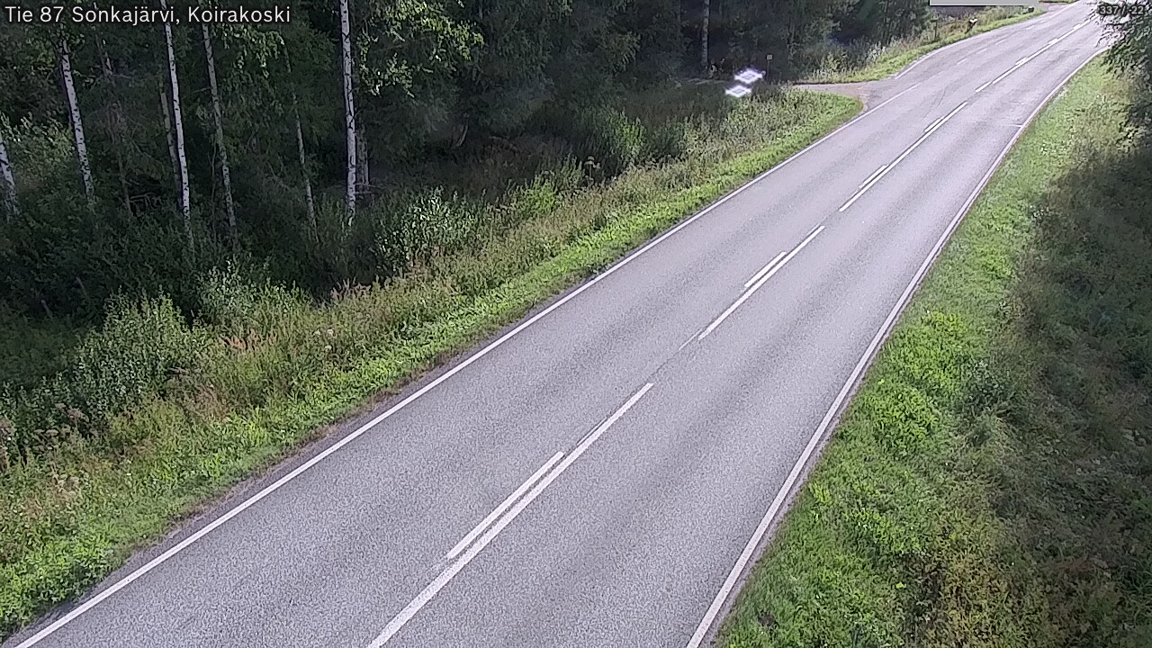 Weather Camera Image Väg 87 Sonkajärvi, Koirakosk, Sonkajärvi, Pohjois-Savo