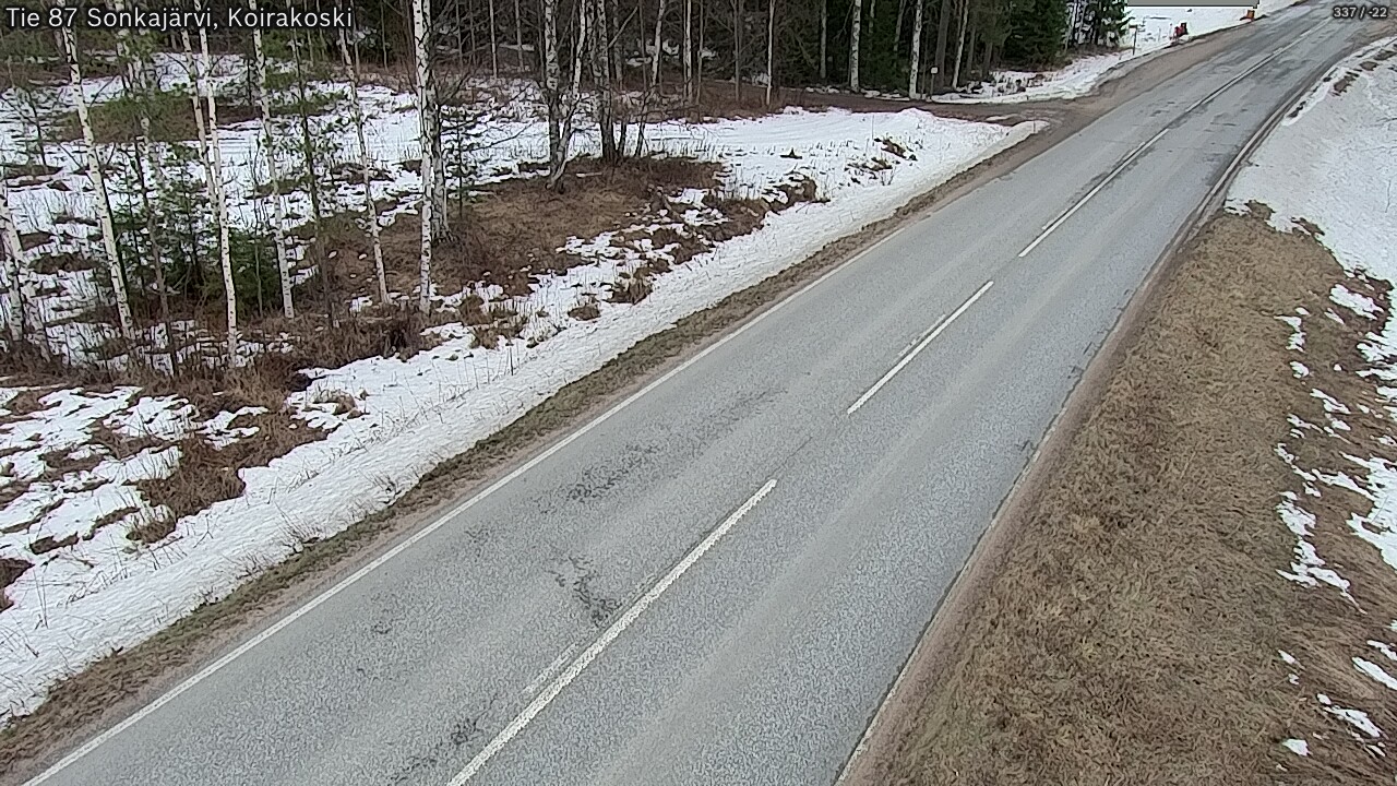 Weather Camera Image Road 87 Sonkajärvi, Koirakoski, Sonkajärvi, Pohjois-Savo