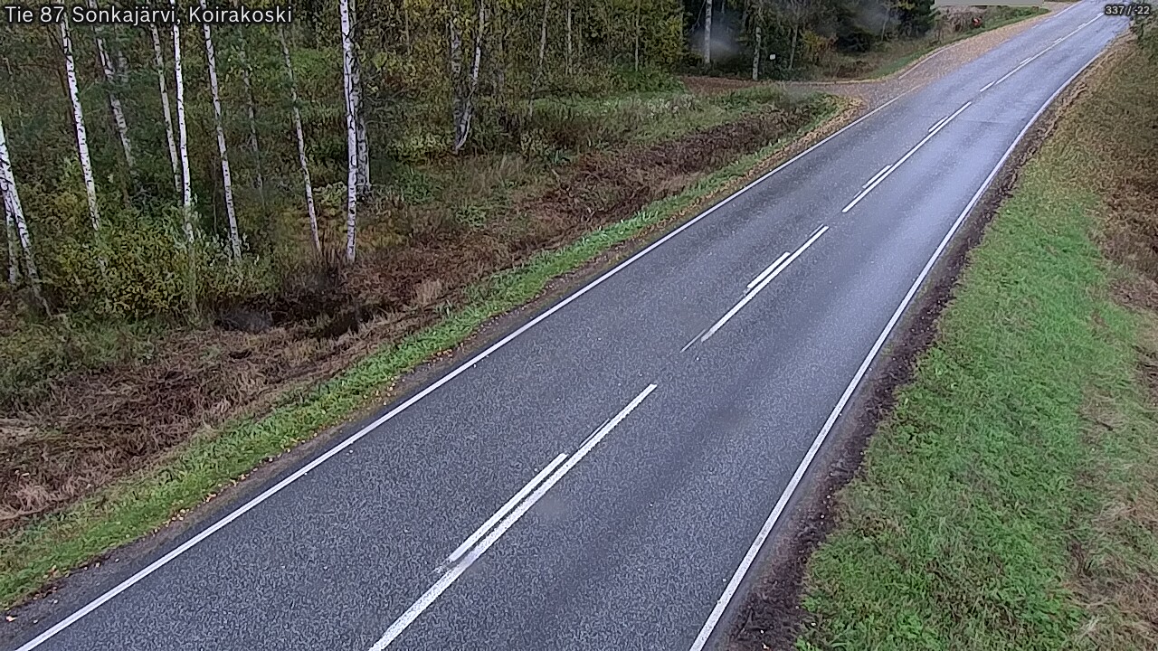 Weather Camera Image Väg 87 Sonkajärvi, Koirakosk, Sonkajärvi, Pohjois-Savo