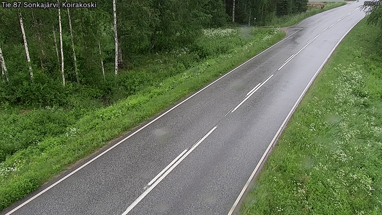 Weather Camera Image Väg 87 Sonkajärvi, Koirakosk, Sonkajärvi, Pohjois-Savo