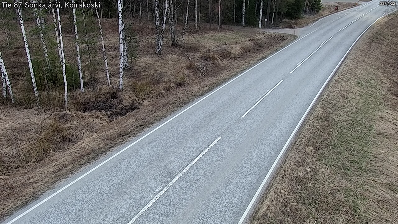 Weather Camera Image Road 87 Sonkajärvi, Koirakoski, Sonkajärvi, Pohjois-Savo