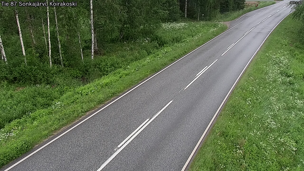 Weather Camera Image Road 87 Sonkajärvi, Koirakoski, Sonkajärvi, Pohjois-Savo