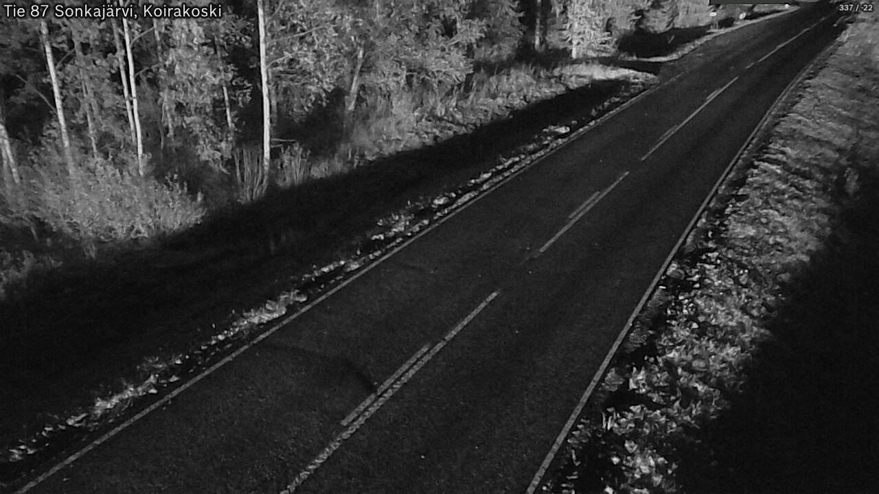 Weather Camera Image Väg 87 Sonkajärvi, Koirakosk, Sonkajärvi, Pohjois-Savo