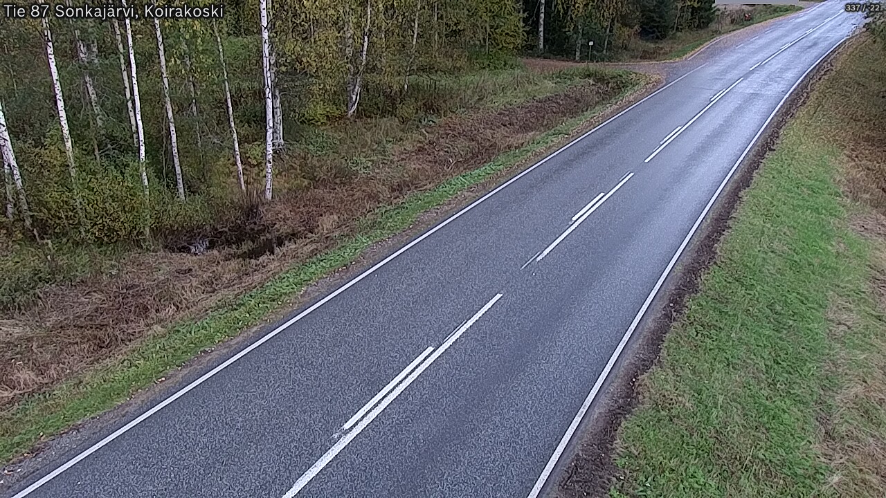 Weather Camera Image Väg 87 Sonkajärvi, Koirakosk, Sonkajärvi, Pohjois-Savo