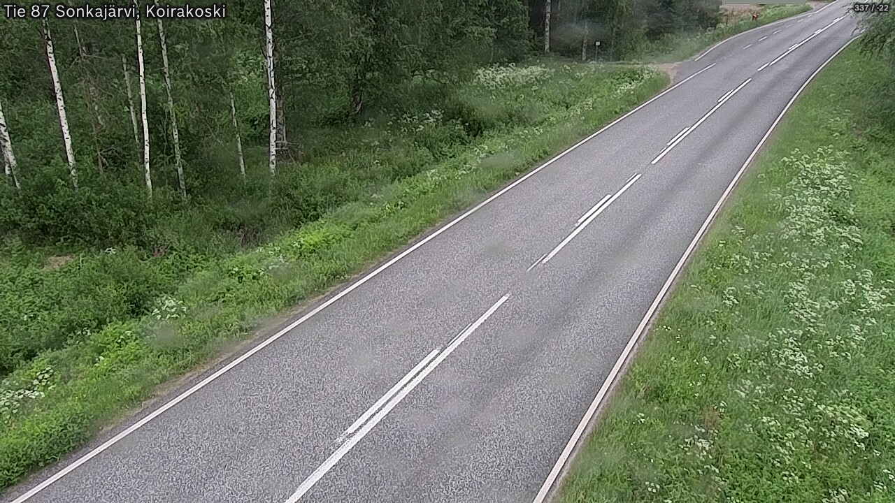 Weather Camera Image Road 87 Sonkajärvi, Koirakoski, Sonkajärvi, Pohjois-Savo