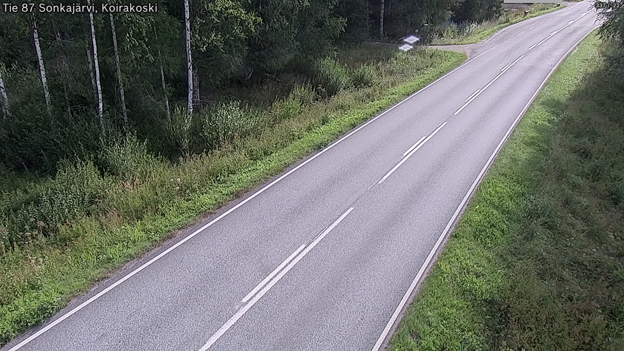 Weather Camera Image Väg 87 Sonkajärvi, Koirakosk, Sonkajärvi, Pohjois-Savo
