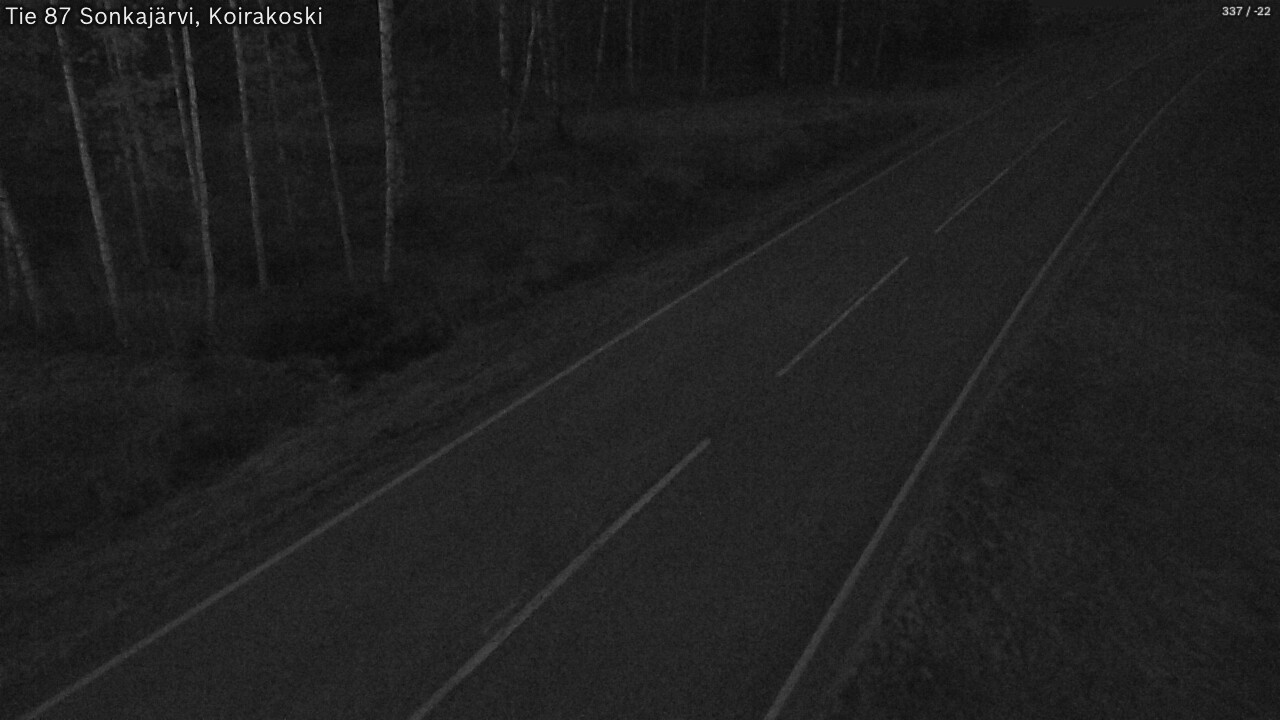 Weather Camera Image Road 87 Sonkajärvi, Koirakoski, Sonkajärvi, Pohjois-Savo