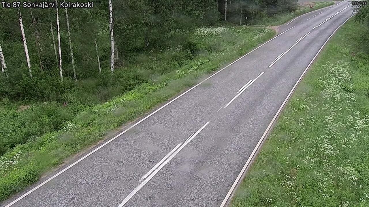 Weather Camera Image Road 87 Sonkajärvi, Koirakoski, Sonkajärvi, Pohjois-Savo