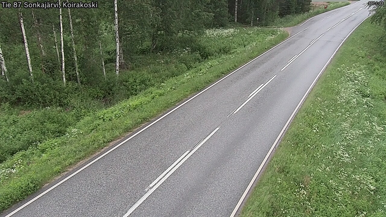 Weather Camera Image Road 87 Sonkajärvi, Koirakoski, Sonkajärvi, Pohjois-Savo