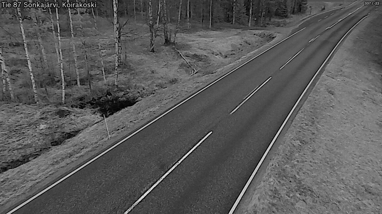 Weather Camera Image Road 87 Sonkajärvi, Koirakoski, Sonkajärvi, Pohjois-Savo