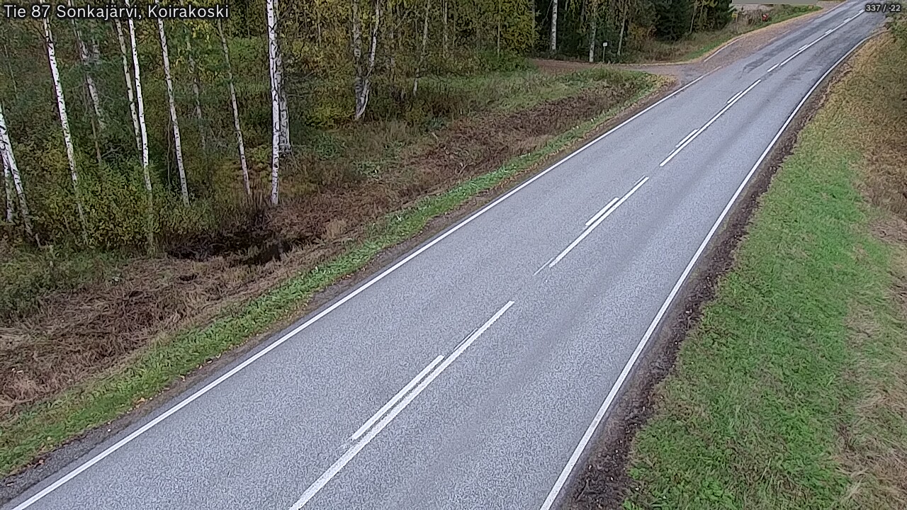 Weather Camera Image Road 87 Sonkajärvi, Koirakoski, Sonkajärvi, Pohjois-Savo