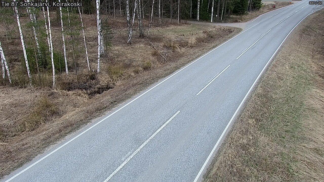 Weather Camera Image Road 87 Sonkajärvi, Koirakoski, Sonkajärvi, Pohjois-Savo