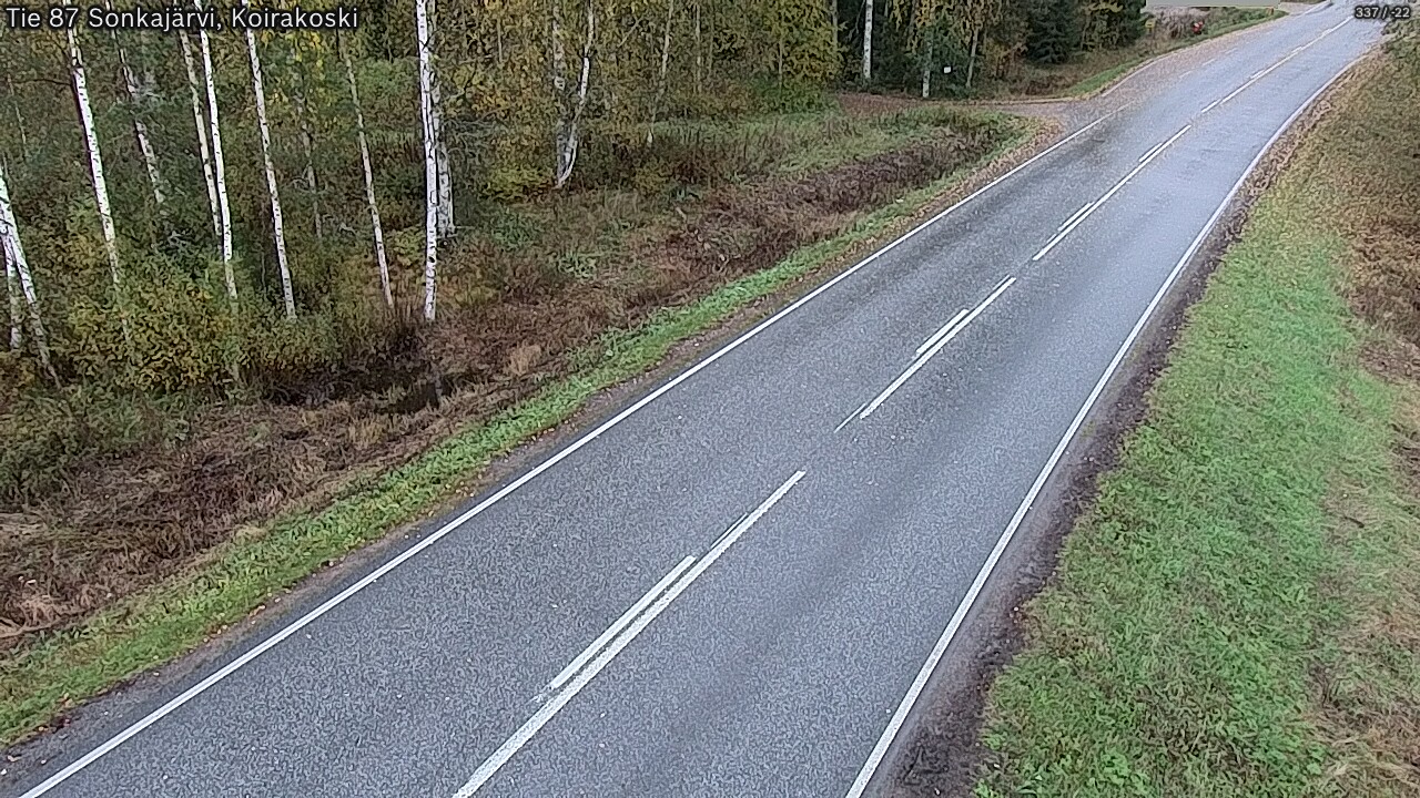 Weather Camera Image Väg 87 Sonkajärvi, Koirakosk, Sonkajärvi, Pohjois-Savo