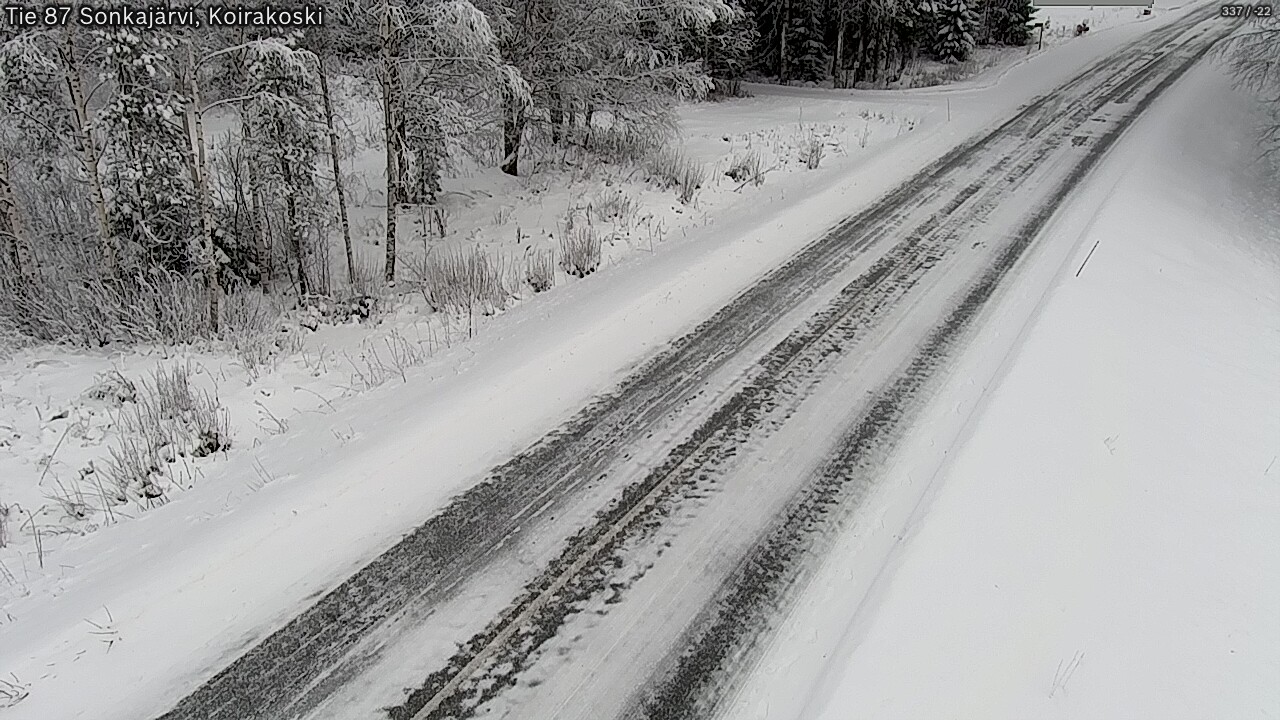 Weather Camera Image Road 87 Sonkajärvi, Koirakoski, Sonkajärvi, Pohjois-Savo
