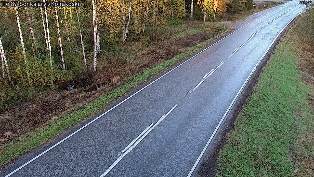 Weather Camera Image Väg 87 Sonkajärvi, Koirakosk, Sonkajärvi, Pohjois-Savo