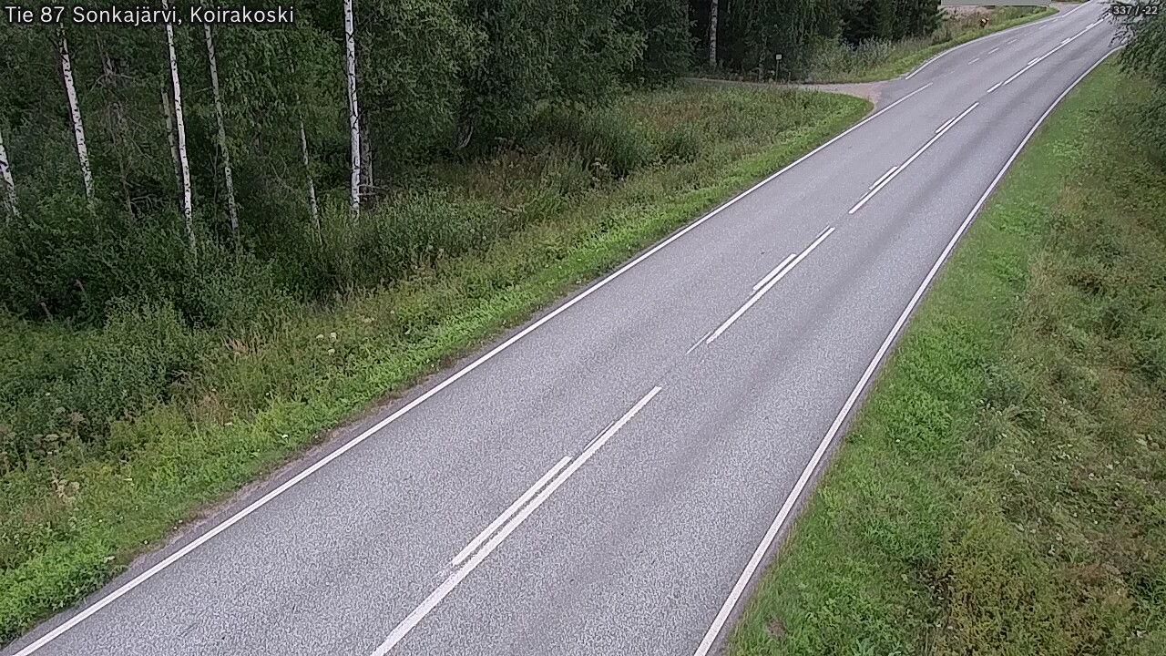 Weather Camera Image Väg 87 Sonkajärvi, Koirakosk, Sonkajärvi, Pohjois-Savo