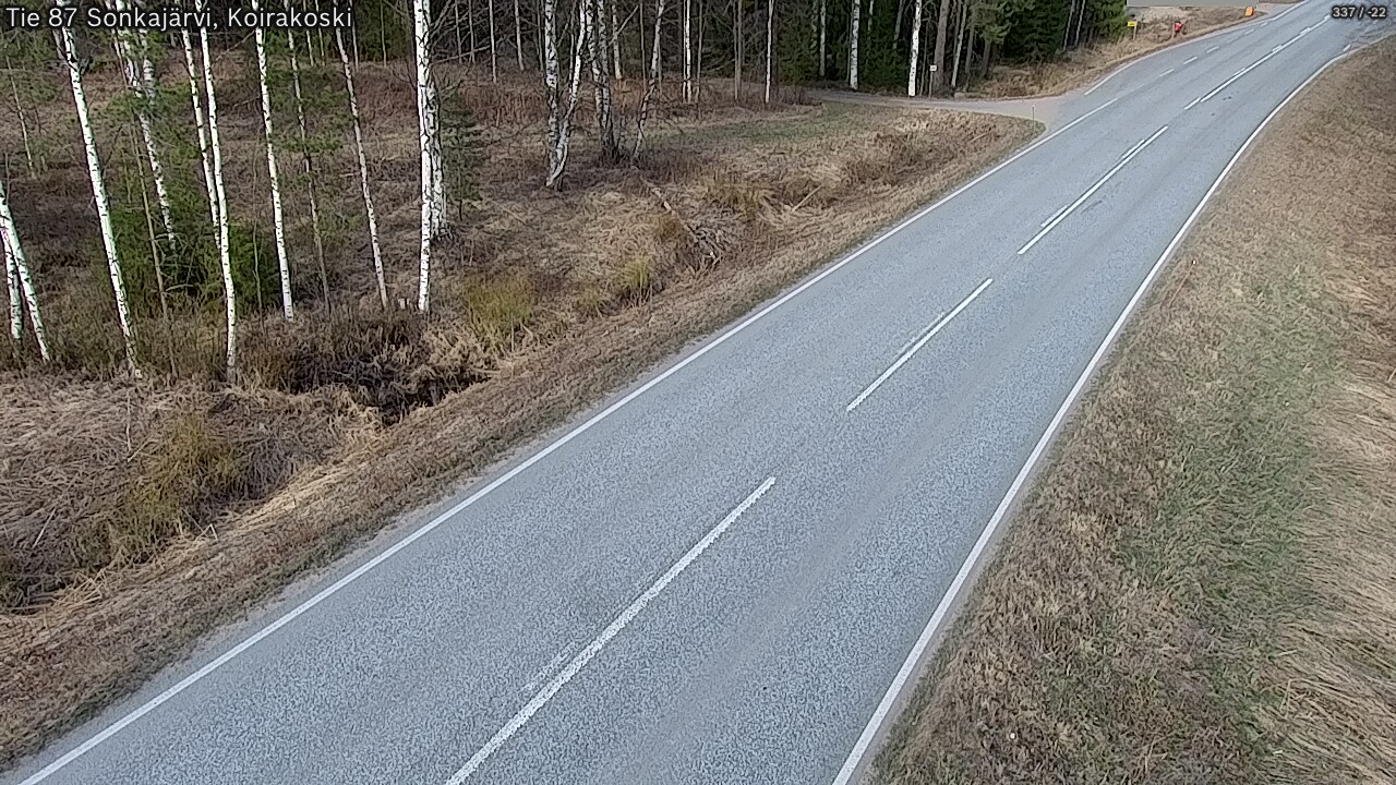 Weather Camera Image Road 87 Sonkajärvi, Koirakoski, Sonkajärvi, Pohjois-Savo