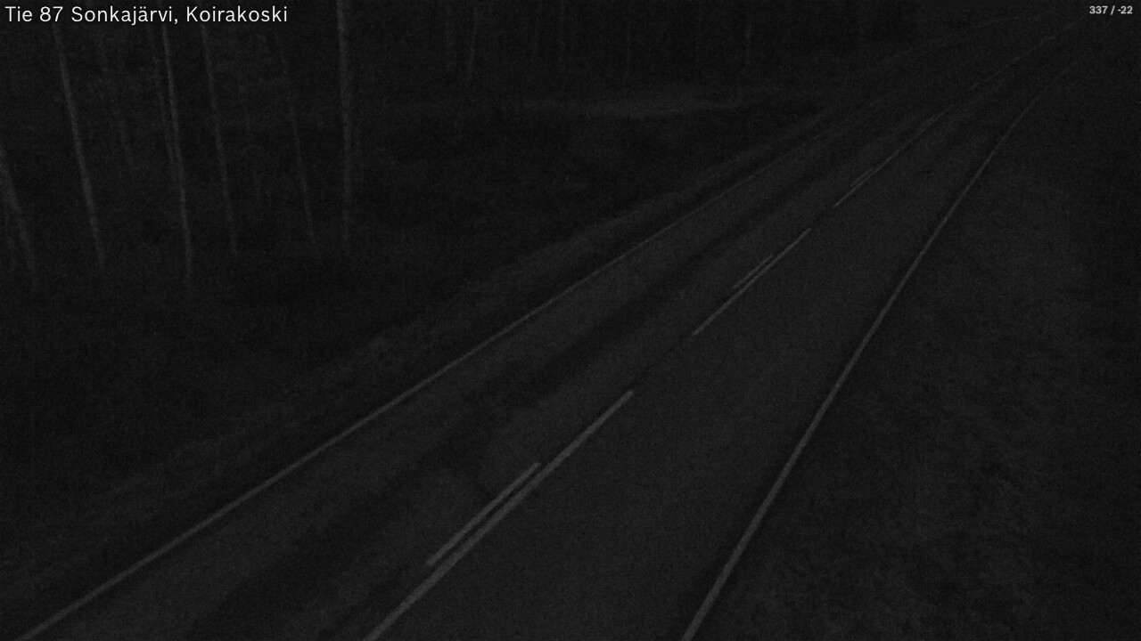 Weather Camera Image Väg 87 Sonkajärvi, Koirakosk, Sonkajärvi, Pohjois-Savo