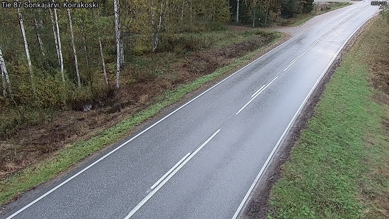 Weather Camera Image Väg 87 Sonkajärvi, Koirakosk, Sonkajärvi, Pohjois-Savo