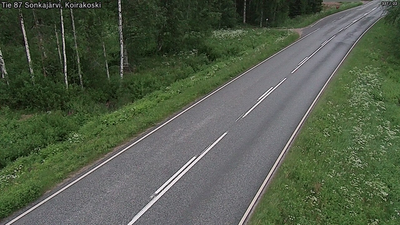Weather Camera Image Road 87 Sonkajärvi, Koirakoski, Sonkajärvi, Pohjois-Savo
