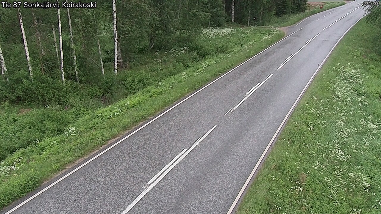 Weather Camera Image Road 87 Sonkajärvi, Koirakoski, Sonkajärvi, Pohjois-Savo