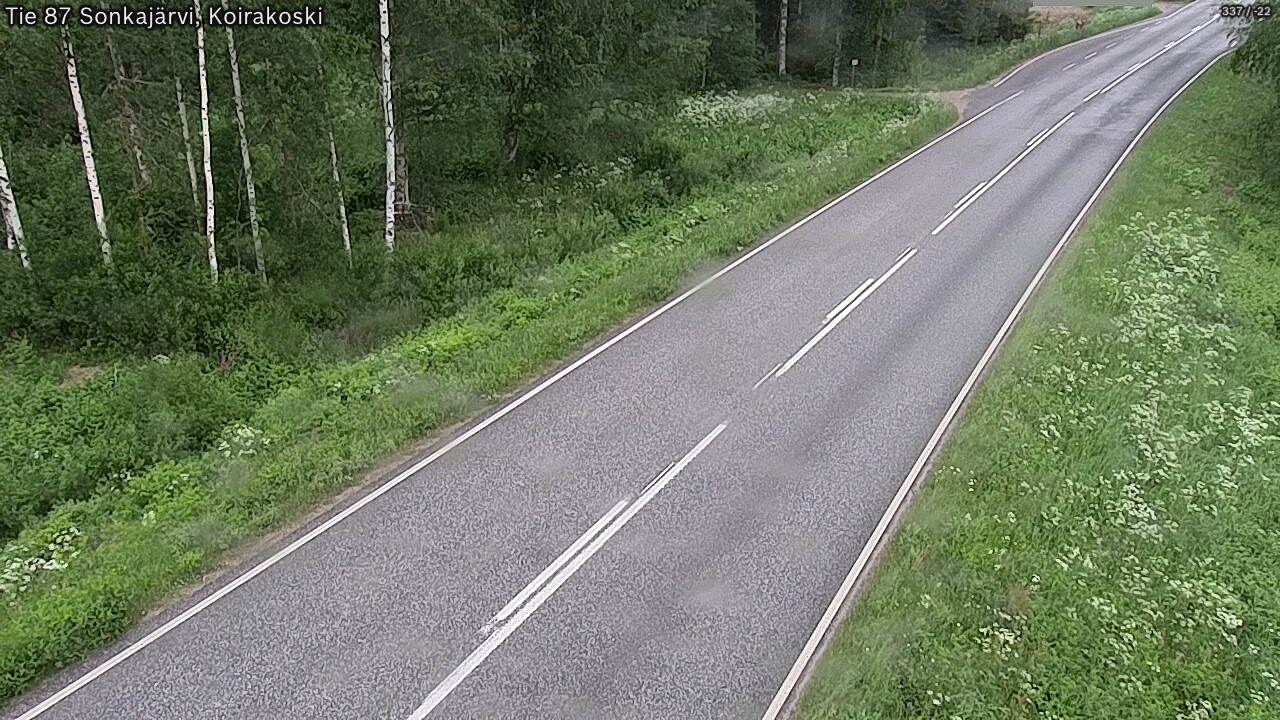 Weather Camera Image Road 87 Sonkajärvi, Koirakoski, Sonkajärvi, Pohjois-Savo