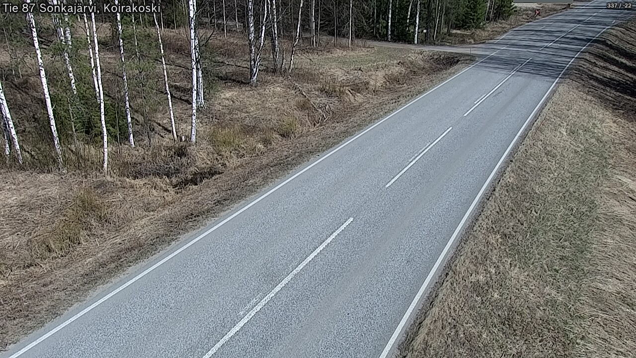 Weather Camera Image Road 87 Sonkajärvi, Koirakoski, Sonkajärvi, Pohjois-Savo