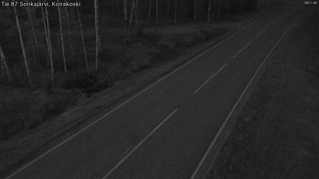 Weather Camera Image Road 87 Sonkajärvi, Koirakoski, Sonkajärvi, Pohjois-Savo