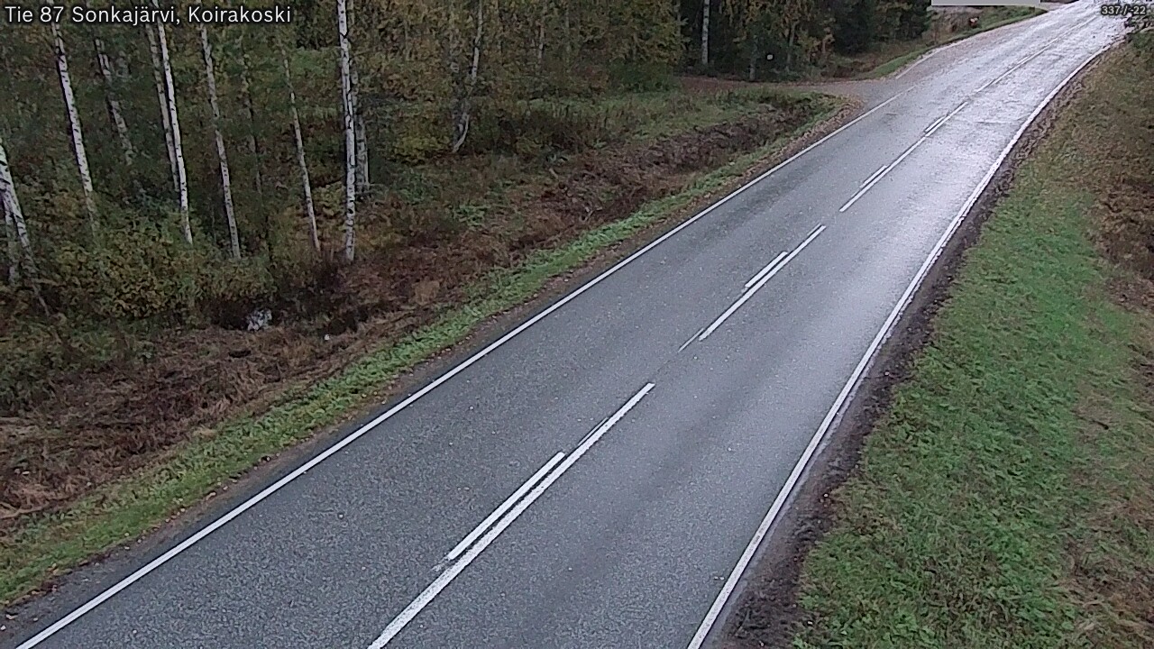 Weather Camera Image Väg 87 Sonkajärvi, Koirakosk, Sonkajärvi, Pohjois-Savo