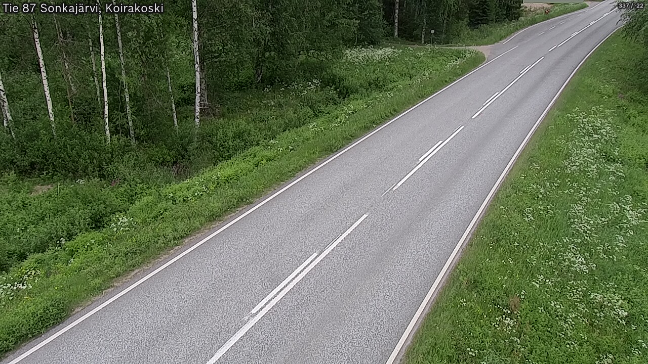Weather Camera Image Road 87 Sonkajärvi, Koirakoski, Sonkajärvi, Pohjois-Savo