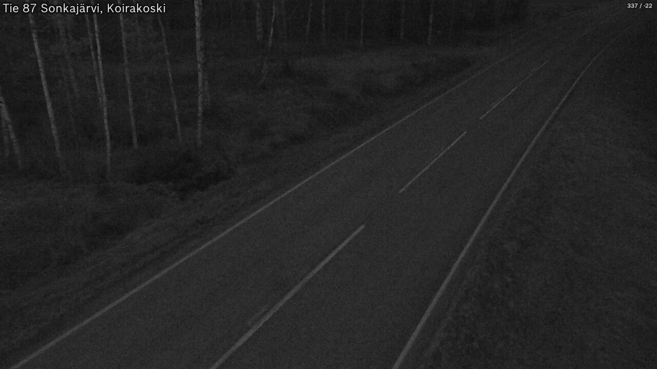 Weather Camera Image Road 87 Sonkajärvi, Koirakoski, Sonkajärvi, Pohjois-Savo