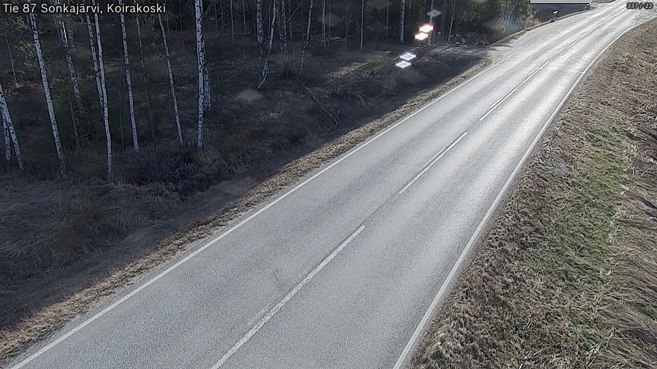 Weather Camera Image Road 87 Sonkajärvi, Koirakoski, Sonkajärvi, Pohjois-Savo
