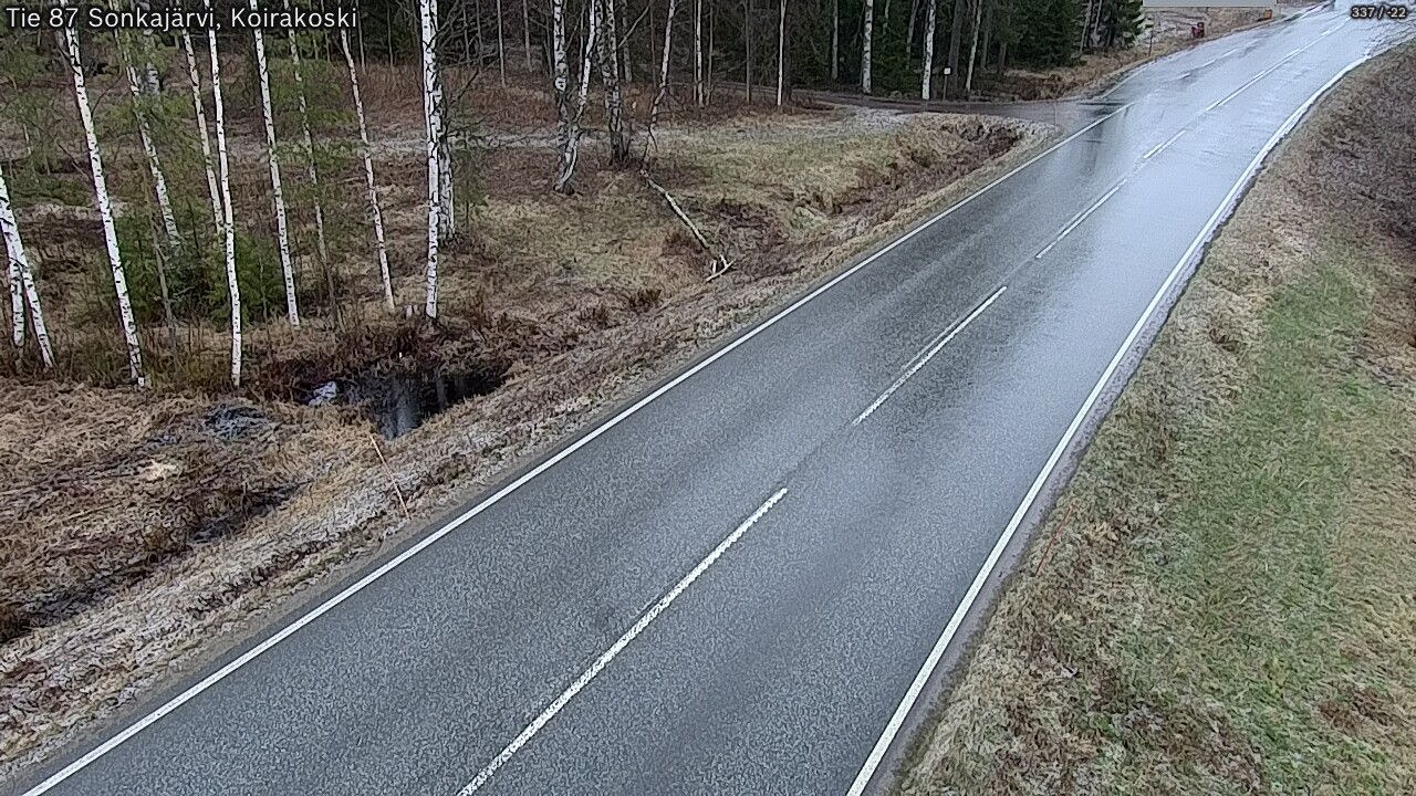 Weather Camera Image Road 87 Sonkajärvi, Koirakoski, Sonkajärvi, Pohjois-Savo